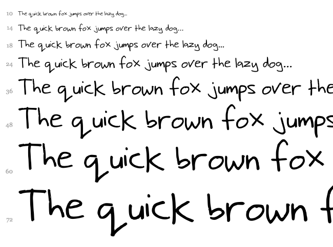 Nic's Handwriting font waterfall